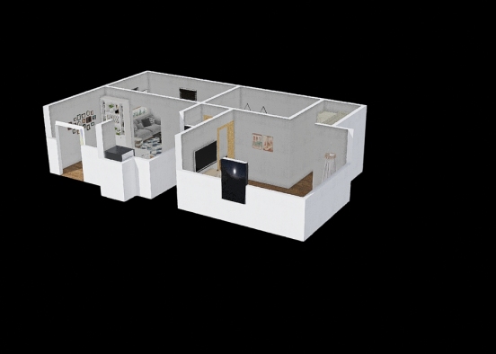 mini apartamento Design Rendering