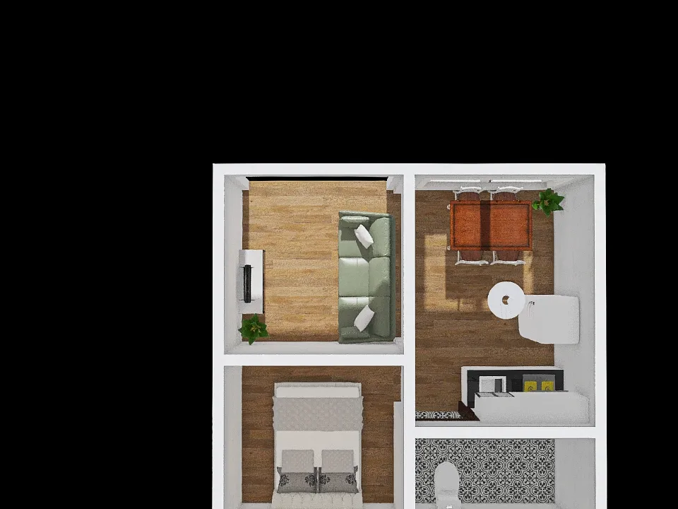 pequeña casa 3d design renderings