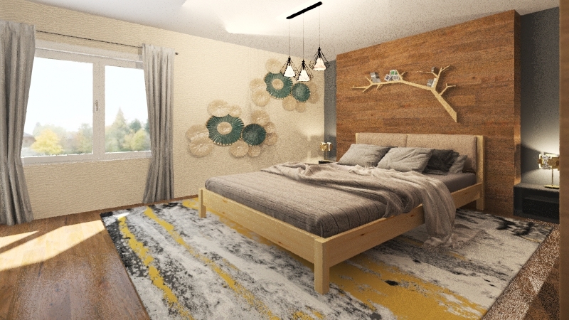 rustic - wood 3d design renderings