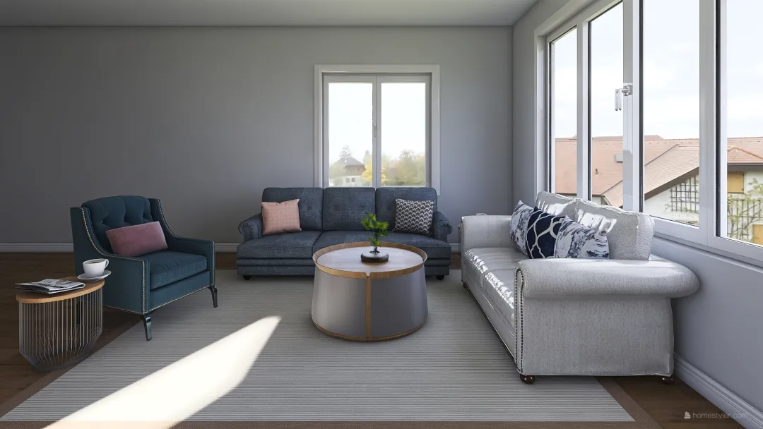 Christopher Living Room 3d design renderings