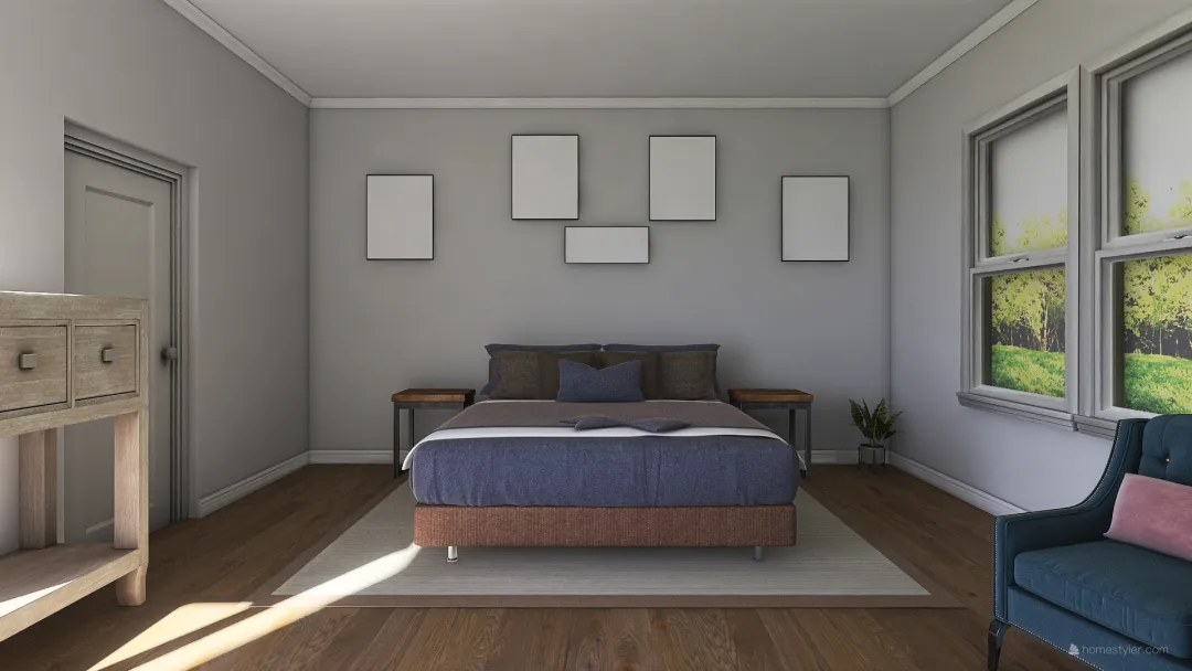 Adrienne Master Bedroom 3d design renderings