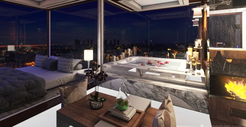 Sp'apart'ment chalet Interior Design Render