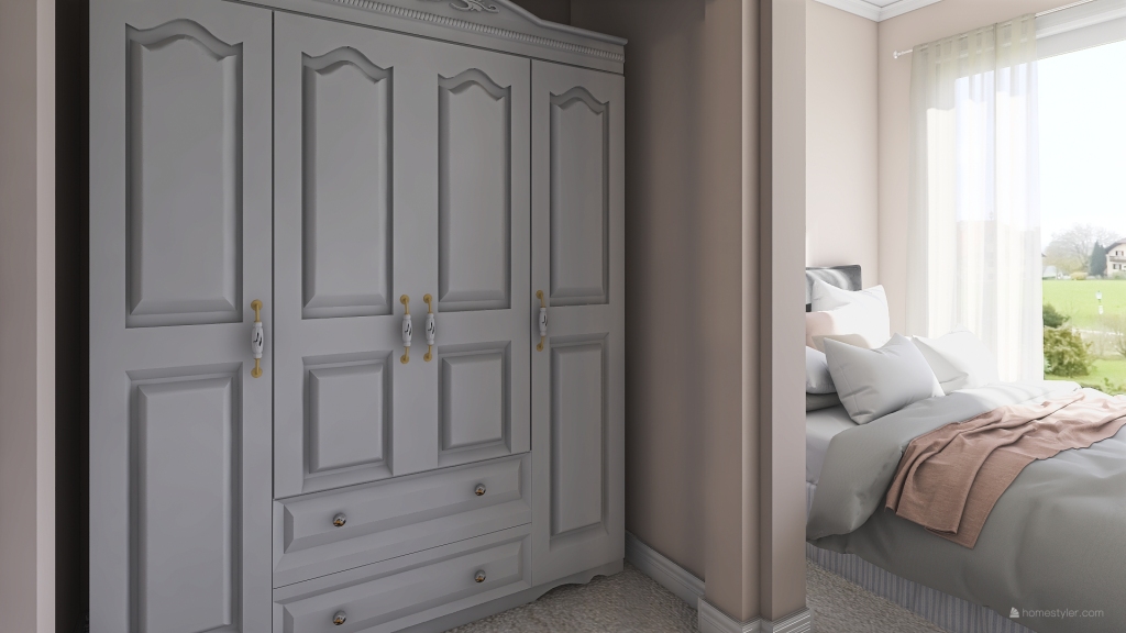 Girl's Bedroom 3d design renderings