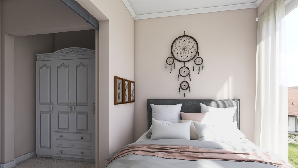 Girl's Bedroom 3d design renderings