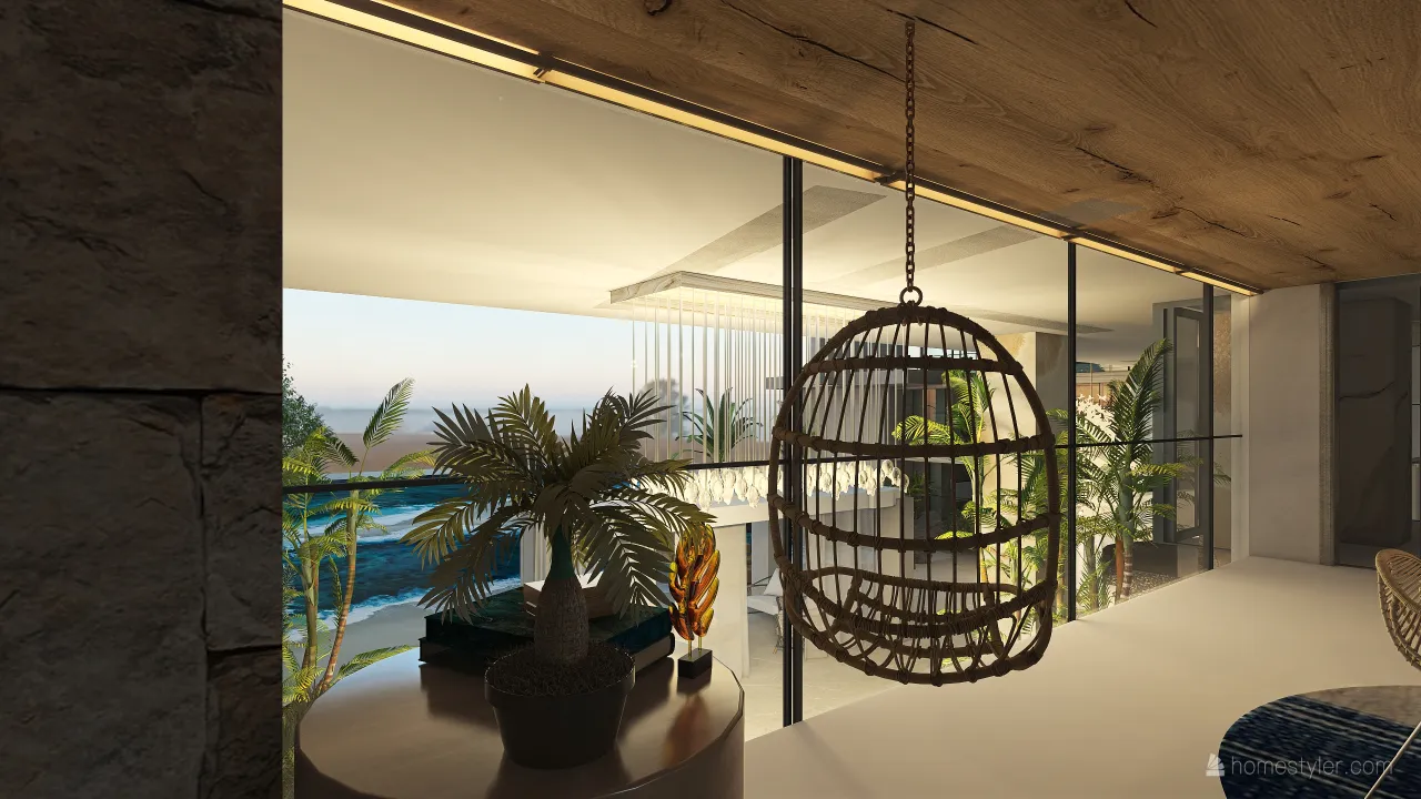 Costal Modern #HSDA2020Commercial Hawaiian Vibes by DOĞA Blue Beige 3d design renderings