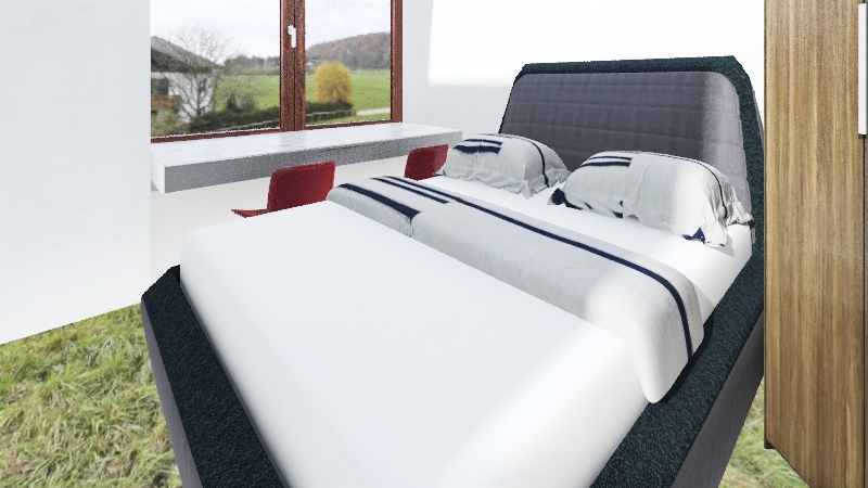 Second bedroom (combined 2) 3d design renderings