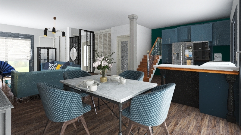 dona new kitchen L 3d design renderings