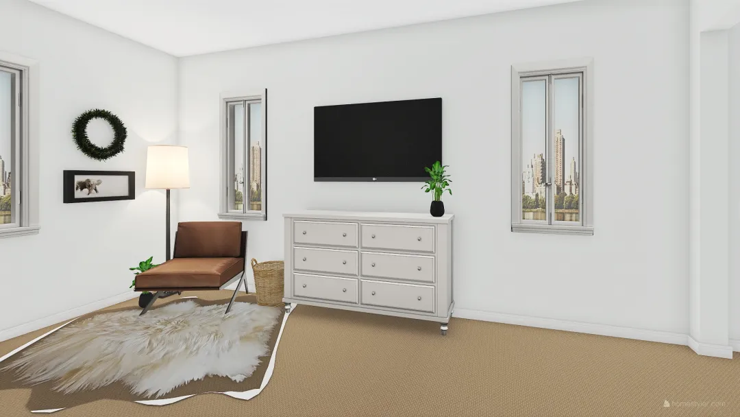 Amanda Farm Bedroom 3d design renderings