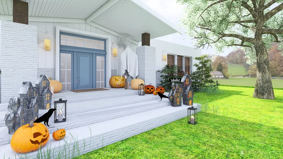 Rustic Farmhouse Scandinavian White WoodTones Grey Unnamed space 3d design renderings