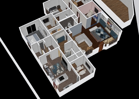 Current House 3B 2Bth W/ ADU 1B 1 Design Rendering