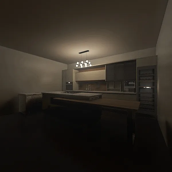 厨房 3d design renderings