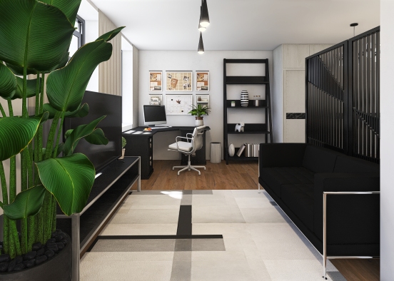 Studio apartment 83.32 ㎡  Design Rendering