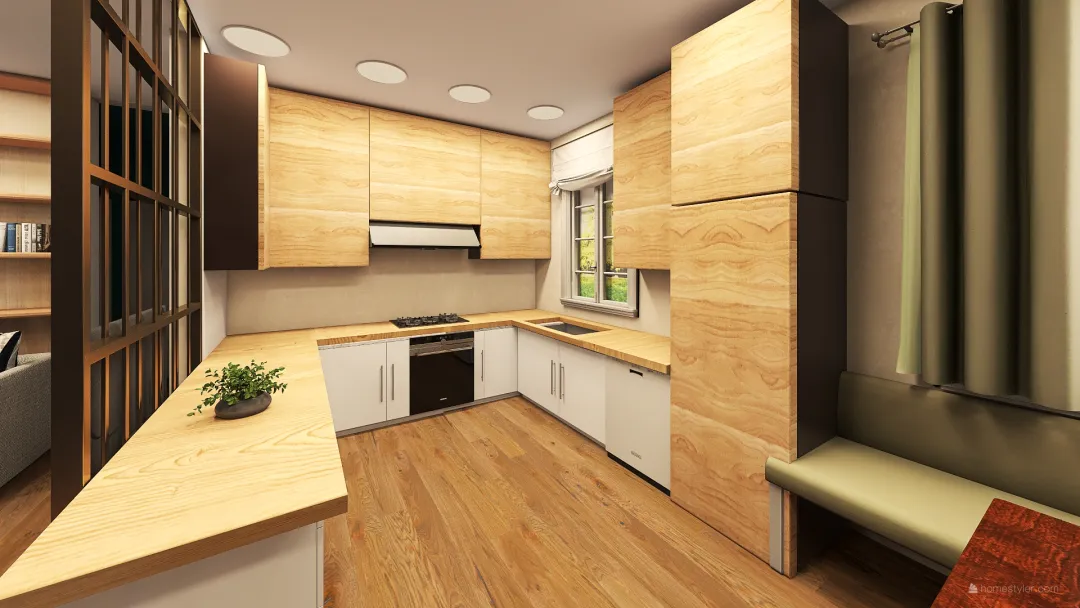 cucina Progetto 8 3d design renderings