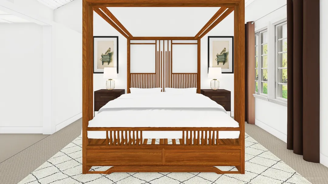 Kaitlyn Bedroom 3d design renderings