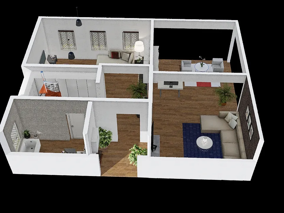 house floor 2 3d design renderings